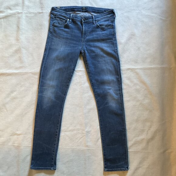 Citizens of Humanity Arielle Mid Rise Slim Jeans, Dark Wash, Sz 28 - Picture 2 of 14